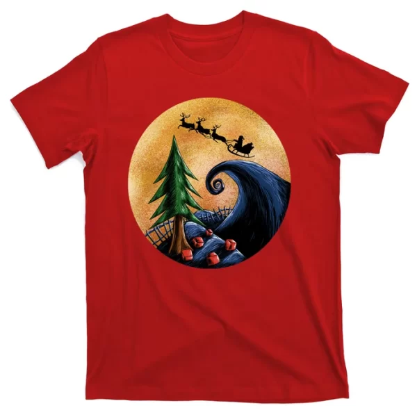 Work Before Christmas Santa's Art Wave T Shirt For Men, Christmas Shirt For Girl Jezsport.com