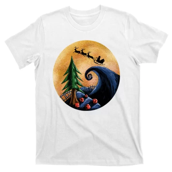 Work Before Christmas Santa's Art Wave T Shirt For Men, Christmas Shirt For Girl Jezsport.com