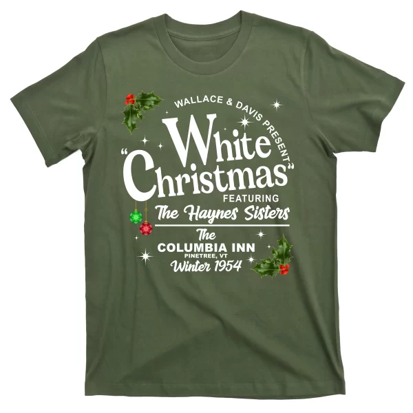 White Christmas Wallace And Davis Haynes Sister T Shirt For Men, Christmas Shirt For Girl Jezsport.com