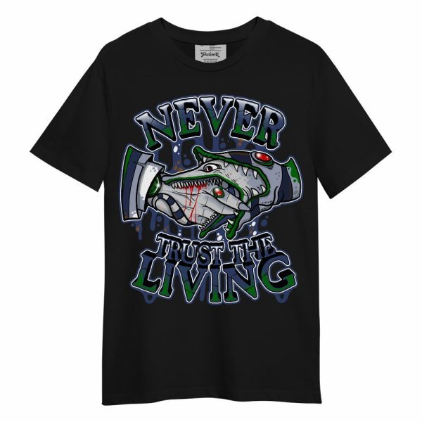 Midnight Navy 13s Shirt - Never Trusting Living Halloween Graphic Unisex Shirt Matching Jordan Shirt Jezsport.com