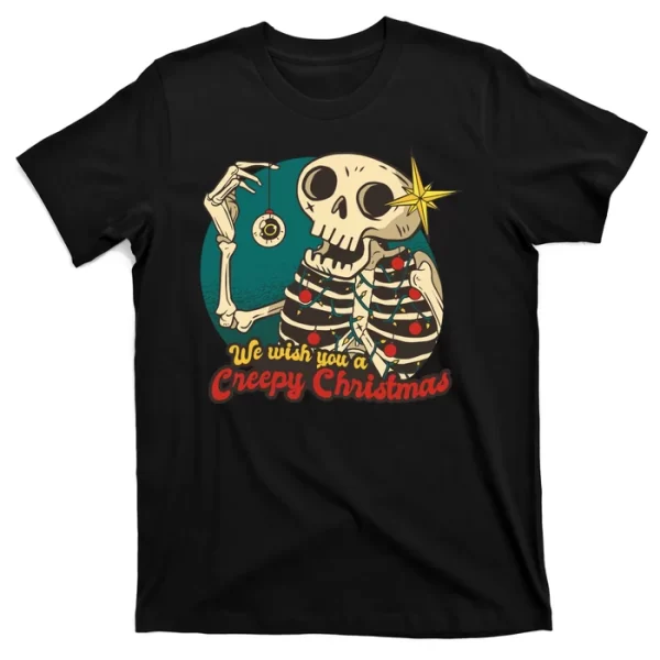 We Wish You A Creepy Christmas T Shirt For Men, Christmas Shirt For Girl Jezsport.com