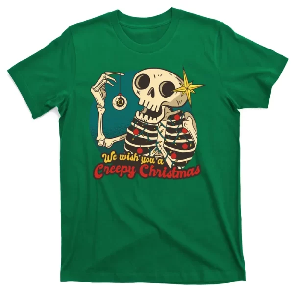 We Wish You A Creepy Christmas T Shirt For Men, Christmas Shirt For Girl Jezsport.com