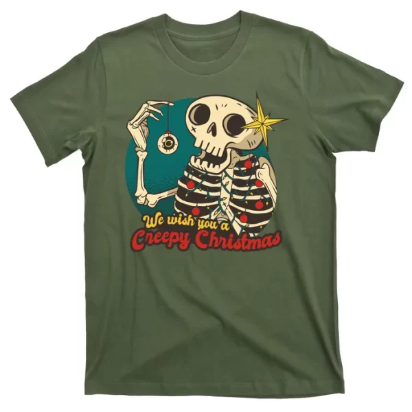 We Wish You A Creepy Christmas T Shirt For Men, Christmas Shirt For Girl Jezsport.com