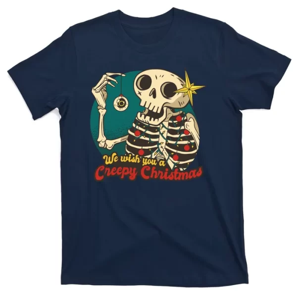 We Wish You A Creepy Christmas T Shirt For Men, Christmas Shirt For Girl Jezsport.com