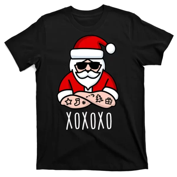 XOXOXO Ho Ho Ho Cool Santa T Shirt For Men, Christmas Shirt For Girl Jezsport.com