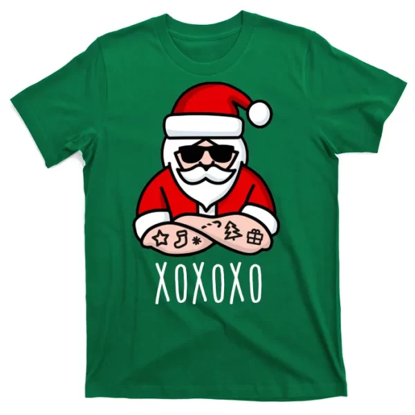 XOXOXO Ho Ho Ho Cool Santa T Shirt For Men, Christmas Shirt For Girl Jezsport.com