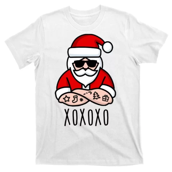 XOXOXO Ho Ho Ho Cool Santa T Shirt For Men, Christmas Shirt For Girl Jezsport.com