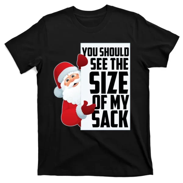 You Should See The Size Of My Sack Funny Santa Claus T Shirt For Men, Christmas Shirt For Girl Jezsport.com