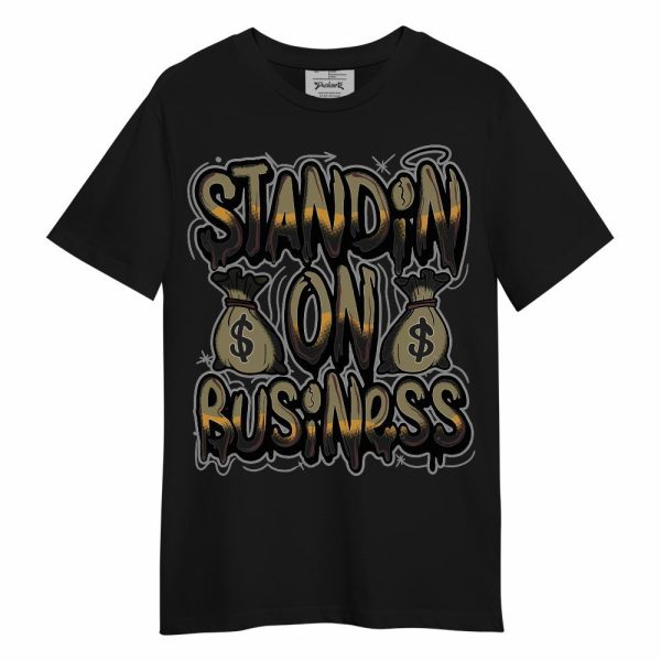 Black Olive 7s Shirt - Standin' Business Graphic Unisex Shirt Matching Jordan Shirt Jezsport.com