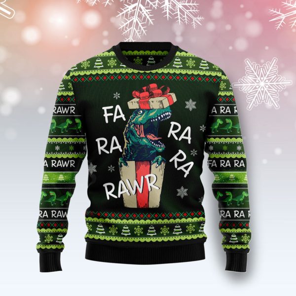 Dinosaur Gift Farararawr Ugly Christmas Sweater, Christmas Gift Jezsport.com