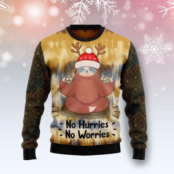 Sloth Mandala Ugly Christmas Sweater Jezsport.com