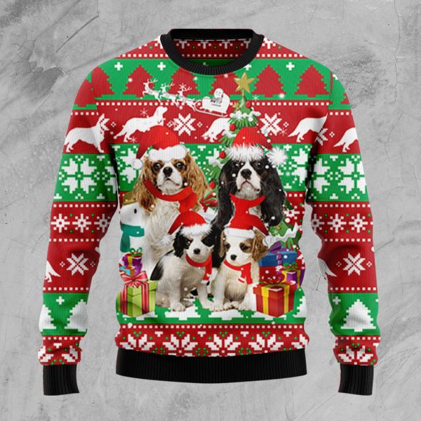 Cavalier King Charles Spaniel Family Ugly Christmas Sweater , Christmas Gift Jezsport.com