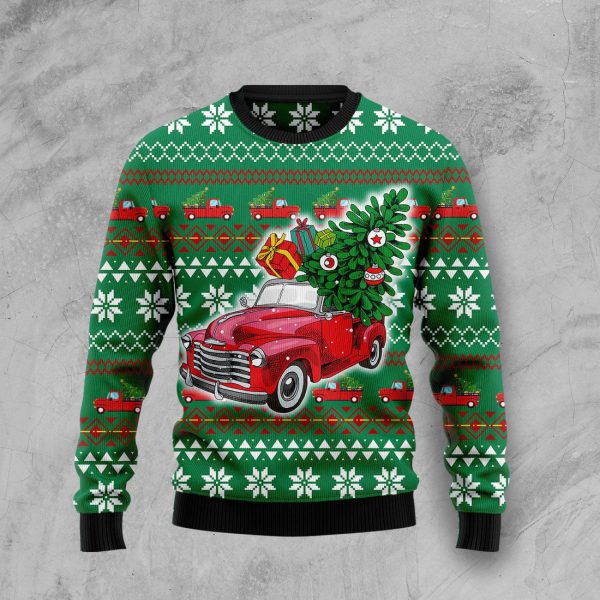 Pickup Truck Ugly Christmas Sweater, Christmas Gift Jezsport.com