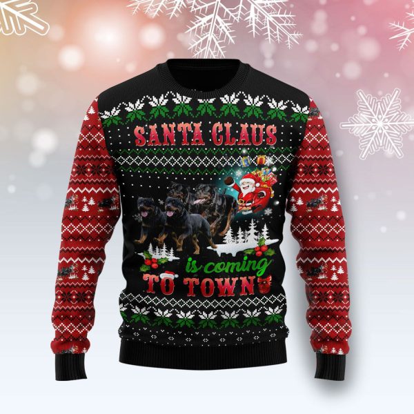 Rottweiler Town Christmas Ugly Christmas Sweater , Christmas Gift Jezsport.com