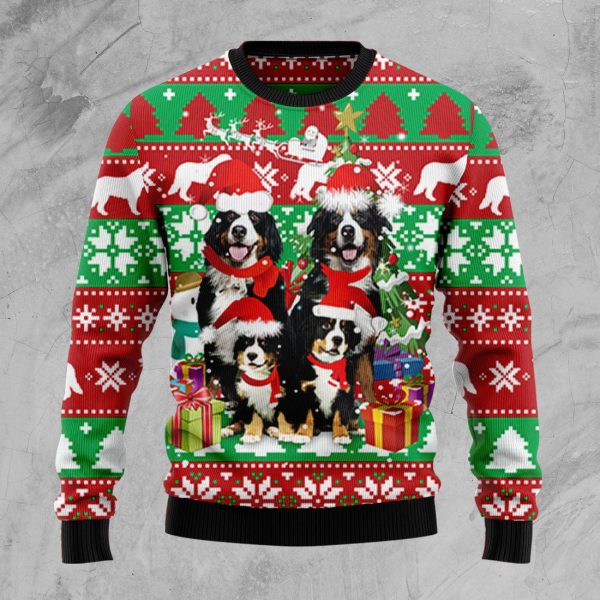 Bernese Mountain Dog Family Ugly Christmas Sweater , Christmas Gift Jezsport.com