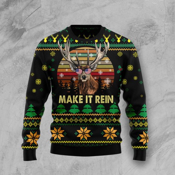 Make It Rein Ugly Christmas Sweater , Christmas Gift Jezsport.com