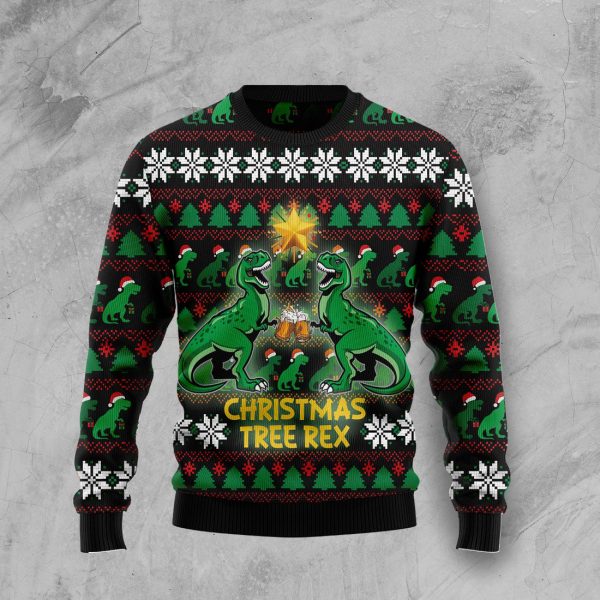 Christmas Tree Rex Ugly Christmas Sweater , Christmas Gift Jezsport.com