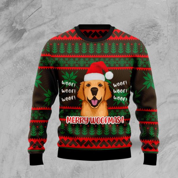 Golden Retriever Woofmas Ugly Christmas Sweater , Christmas Gift Jezsport.com