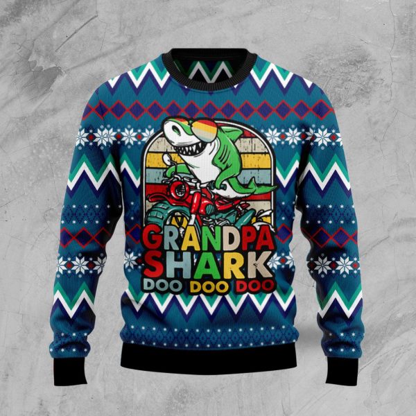 Grandpa Shark Dododo Ugly Christmas Sweater , Christmas Gift Jezsport.com