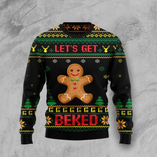 Let's Get Baked Ugly Christmas Sweater , Christmas Gift Jezsport.com