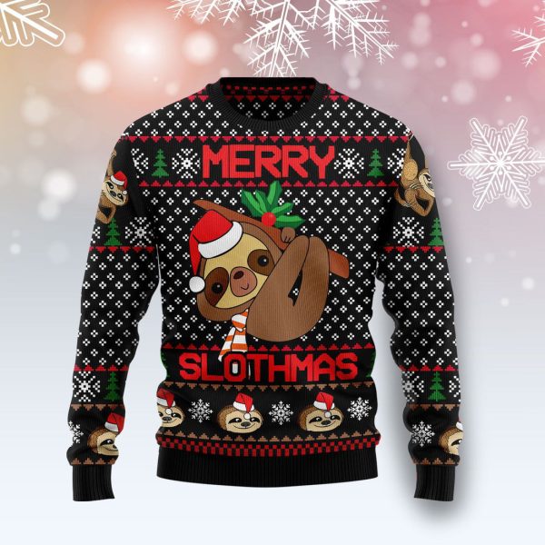 Merry Slothmas Ugly Christmas Sweater , Christmas Gift Jezsport.com