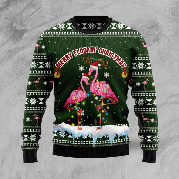 Merry Flockin Christmas Ugly Christmas Sweater , Christmas Gift Jezsport.com