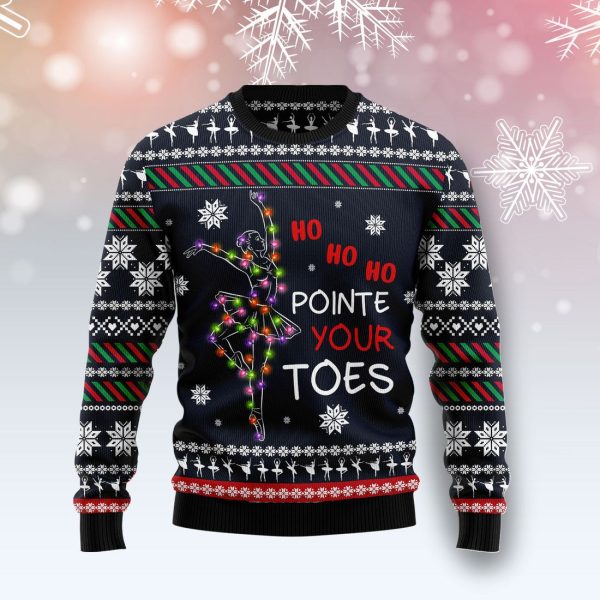 Ballet Pointe Your Toes Ugly Christmas Sweater, Christmas Gift Jezsport.com