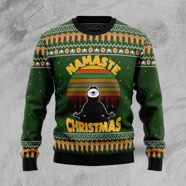 Sloth Namaste Ugly Christmas Sweater , Christmas Gift Jezsport.com