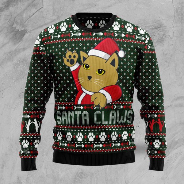 Cat Santa Jaws Ugly Christmas Sweater , Christmas Gift Jezsport.com