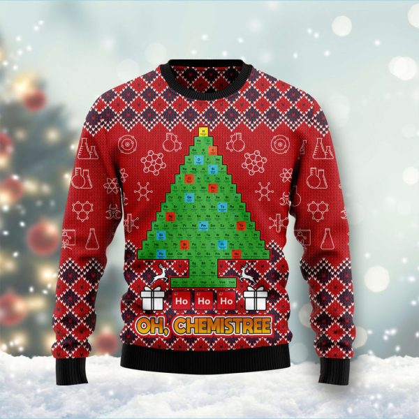 Ho Ho Ho Oh Chemistree Ugly Christmas Sweater, Christmas Gift Jezsport.com