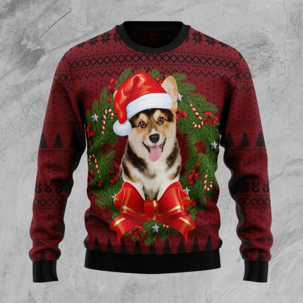 Corgi Wreath Ugly Christmas Sweater, Christmas Gift Jezsport.com