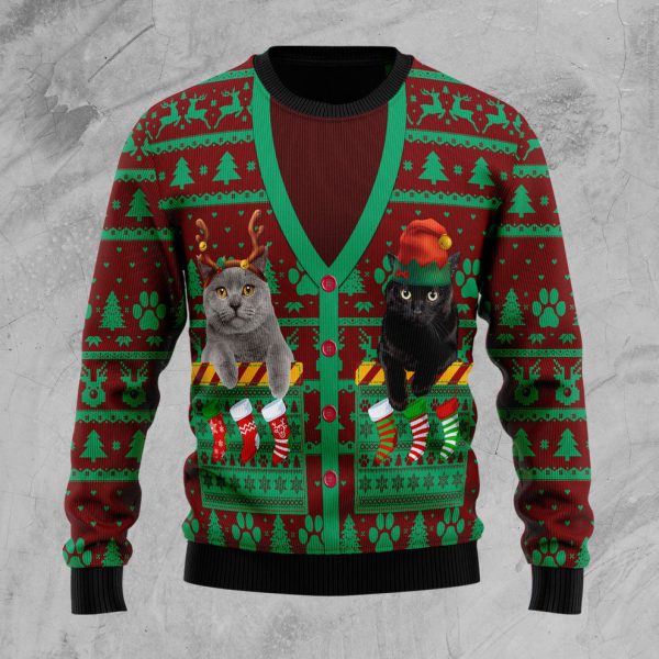 Cat Pocket Xmas Ugly Christmas Sweater, Christmas Gift Jezsport.com