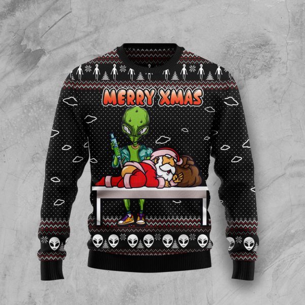 Alien Merry xmas Ugly Christmas Sweater , Christmas Gift Jezsport.com