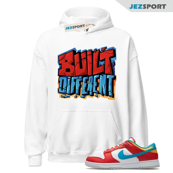 Built Different Hoodie Match Dunk Low LeBron James Fruity Pebbles, DH8009-600 Matching Sneaker Hoodie