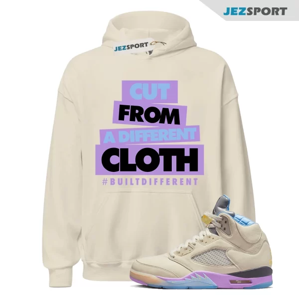 CLOTH Hoodie to match Jordan 5 Retro DJ Khaled Sail Washed Yellow Violet Star, Matching Sneaker Hoodie