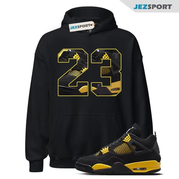 Number 23 CM4 Unisex Hoodie Match Jordan 4 Thunder, Matching Sneaker Hoodie