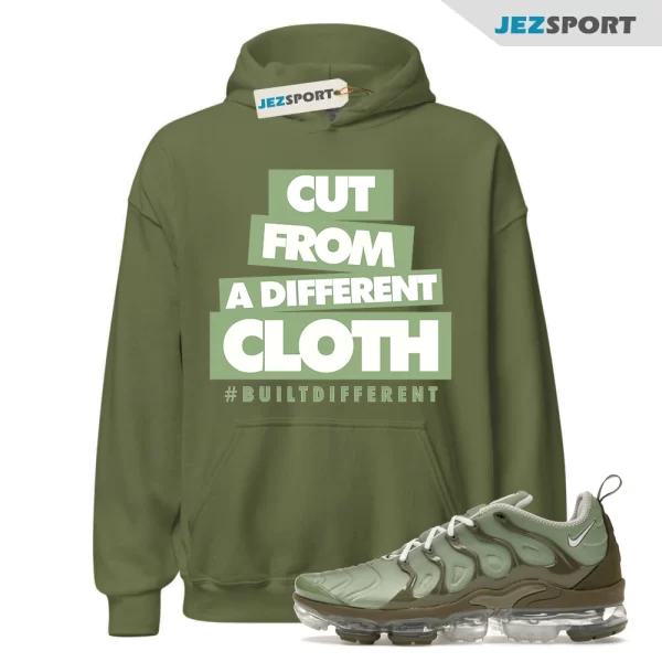 CLOTH Hoodie to match Air VaporMax Plus Olive Green Cargo Khaki Rough Dunk, FD0779-386 Matching Sneaker Hoodie