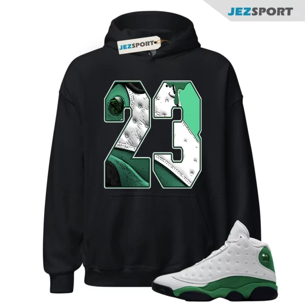 Number 23 Unisex Hoodie Made to Match Jordan 13 Retro Lucky Green, Matching Sneaker Hoodie