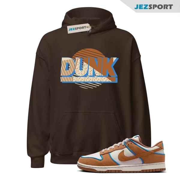 Sunset Sneaker Hoodie Brown to Match Dunk Low Light British Tan FN5825-100, Matching Sneaker Hoodie