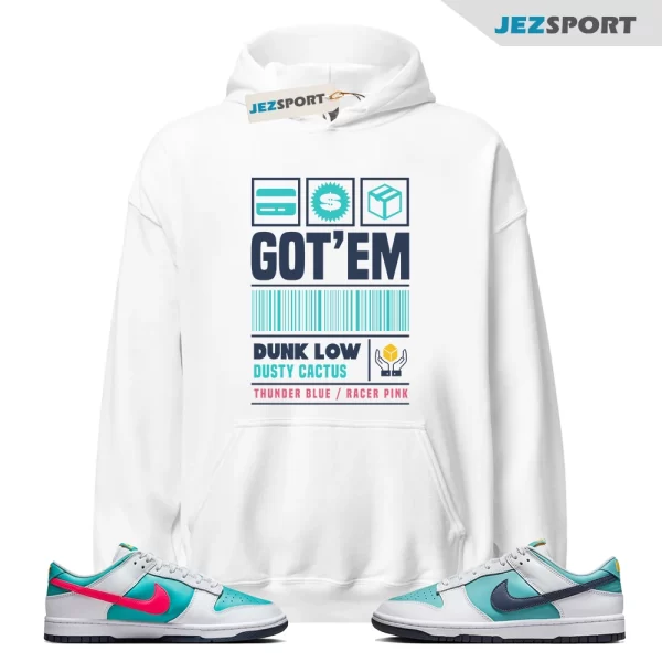 Copped Sneaker Hoodie to Match Dunk Low Dusty Cactus HF4850-345, Matching Sneaker Hoodie