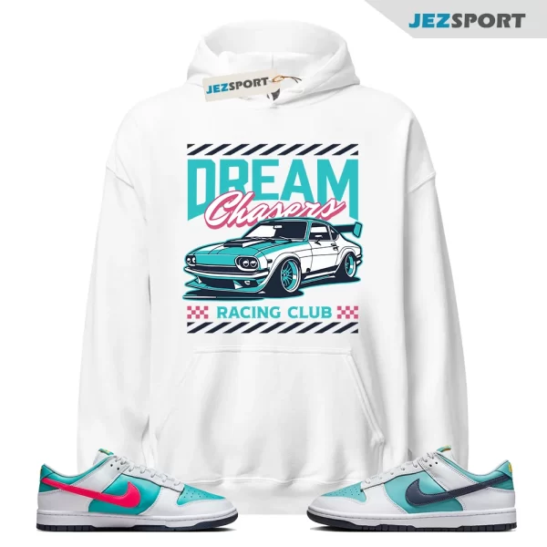 Dream Chaser Sneaker Hoodie to Match Dunk Low Dusty Cactus HF4850-345, Matching Sneaker Hoodie