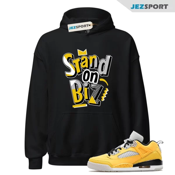 Strictly Biz Sneaker Hoodie to Match Jordan Spizike Low Lightning HF4319-741, Matching Sneaker Hoodie