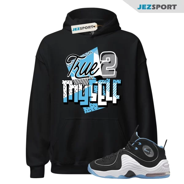 True 2 Myself Hoodie to Match Air Penny 2 Social Status Cobalt Pulse, DM9132-001 Matching Sneaker Hoodie