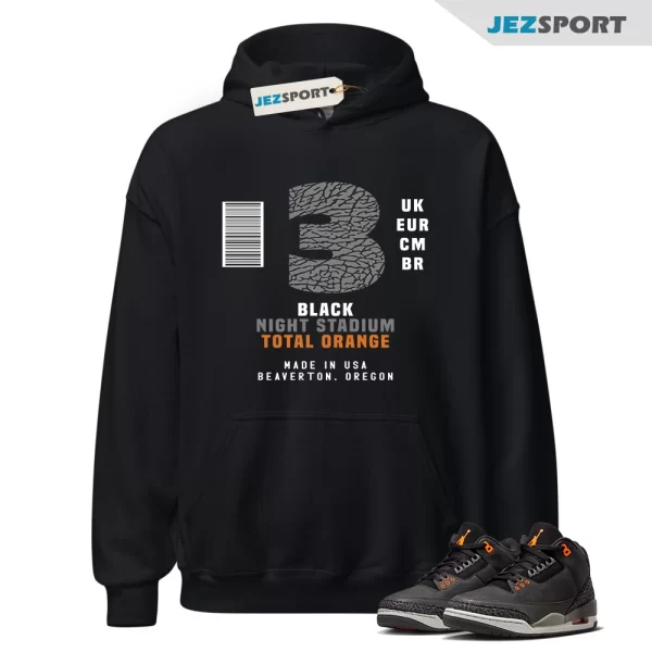 Box Label Hoodie to Match Jordan 3 Retro Fear, CT8532-080 Matching Sneaker Hoodie