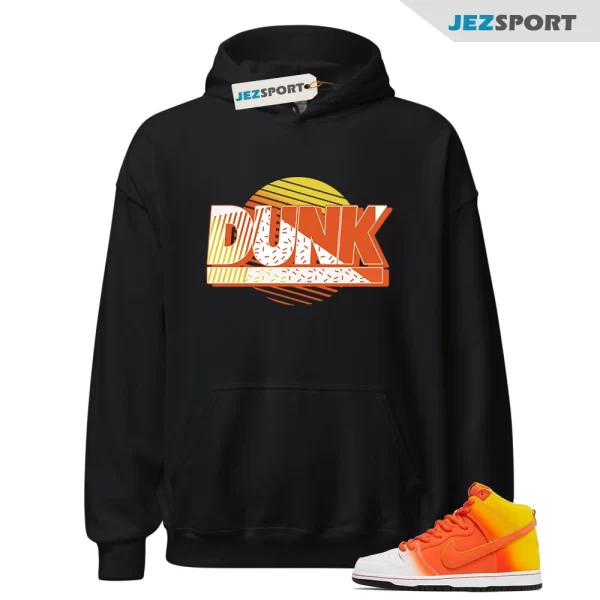 Sunset Hoodie Black to Match SB Dunk High Sweet Tooth, FN5107-700 Matching Sneaker Hoodie