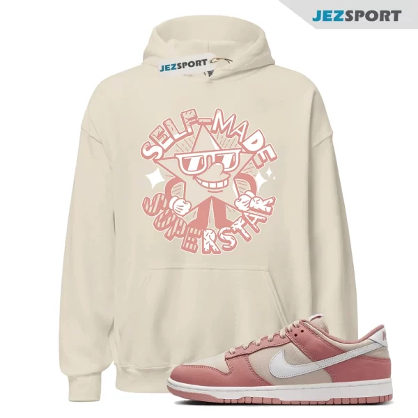 Superstar Hoodie Tan to Match Dunk Low Red Stardust FB8895-601, Matching Sneaker Hoodie