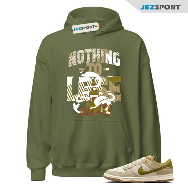 Nothing To Lose Hoodie Olive to Match Dunk Low Since 72 Pacific Moss, HF4262-133 Matching Sneaker Hoodie