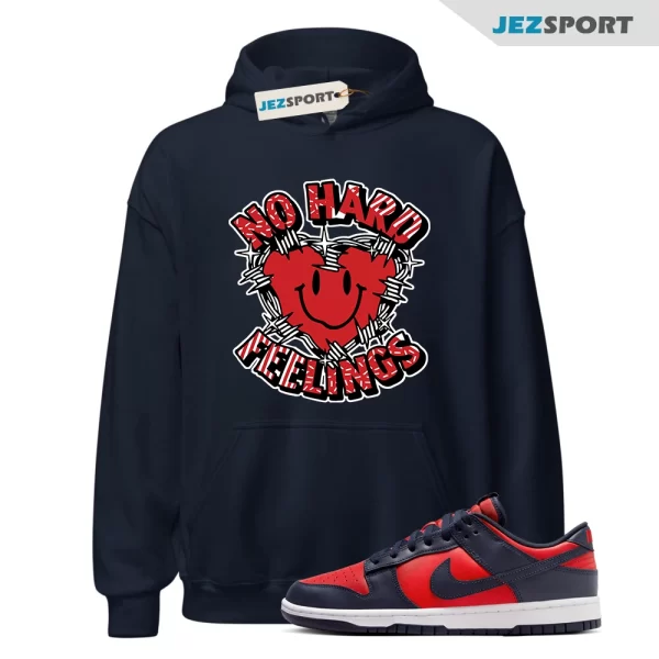 Feelings Sneaker Hoodie to Match Dunk Low University Red Obsidian DV0833-601, Matching Sneaker Hoodie