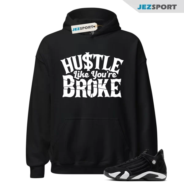 14 Panda Black White Retro Dunk Hoodie Match BROKE, Matching Sneaker Hoodie, 487471-016