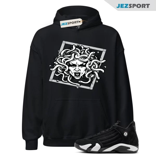 14 Panda Black White Retro Dunk Hoodie Match SHM, 487471-016 Matching Sneaker Hoodie